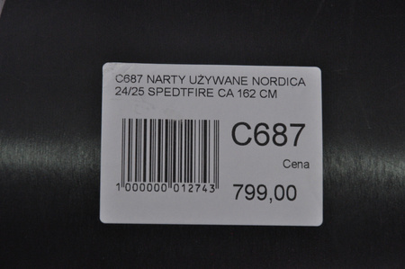 NARTY UŻYWANE NORDICA SPITFIRE CA 24/25 + Marker TP2 10 162 cm NRC633