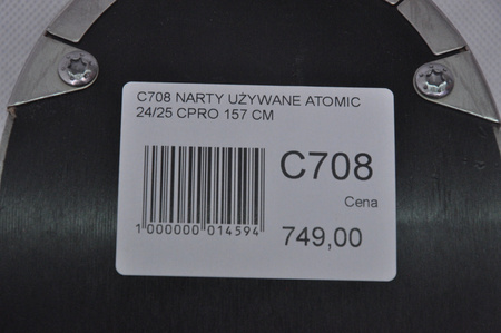 NARTY UŻYWANE ATOMIC CLOUD PRO + M10 22/23 164 cm NRC707