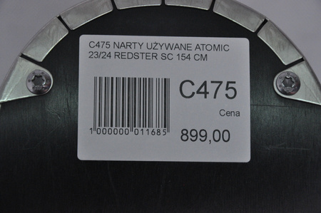 NARTY UŻYWANE ATOMIC REDSTER SC + M10 23/24 154 cm NRC475