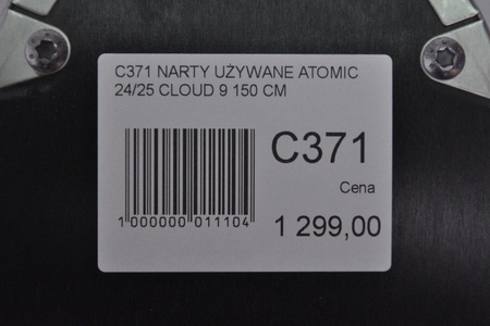 DAMSKIE NARTY UŻYWANE ATOMIC CLOUD C9 + M10 GW 24/25 150 cm NRC371