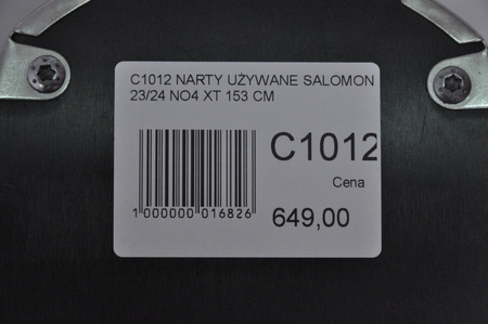 NARTY UŻYWANE SALOMON S/MAX N 4 XT + M10 23/24 153 cm NRC1012