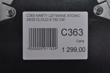 DAMSKIE NARTY UŻYWANE ATOMIC CLOUD C9 + M10 GW 24/25 150 cm NRC363
