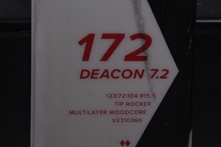 NARTY UŻYWANE VOLKL DEACON 7.2 + FTD 10 23/24 172 cm NRC1156