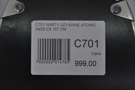 NARTY UŻYWANE ATOMIC CLOUD C8 + M10 24/25 157 cm NRC701
