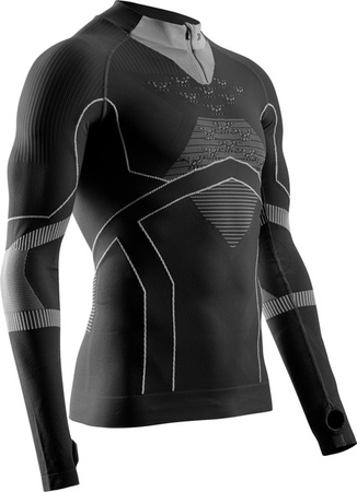KOSZULKA TERMICZNA X-BIONIC ENERGY ACCUMULATOR LIGHT SHIRT LS 1/2 ZIP Black/Grey 2026