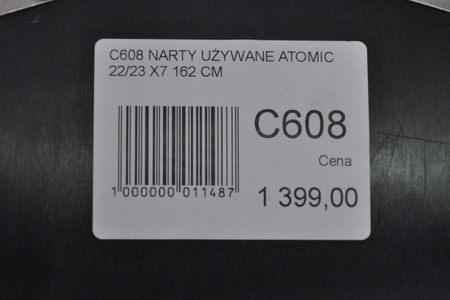 NARTY UŻYWANE ATOMIC REDSTER X7 + Atomic MI12 GW 22/23 162 cm NRC608