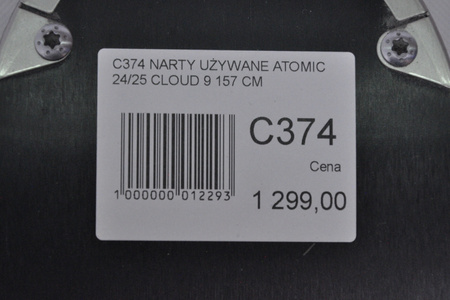 DAMSKIE NARTY UŻYWANE ATOMIC CLOUD C9 + M10 GW 24/25 157 cm NRC374