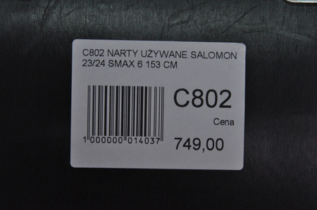 NARTY UŻYWANE SALOMON S/MAX 6 + M10 23/24 153 cm NRC802