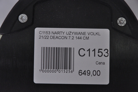NARTY UŻYWANE VOLKL DEACON 7.2 + FTD 10 21/22 144 cm NRC1153