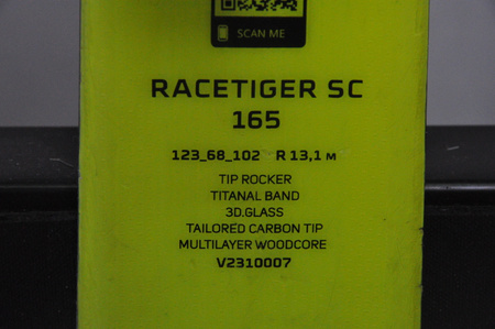 NARTY UŻYWANE VOLKL RACETIGER SC 23/24 + VMotion 12 165 cm NRC348