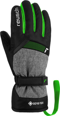 JUNIORSKIE RĘKAWICE NARCIARSKIE REUSCH FLASH GTX Black/Green 2025
