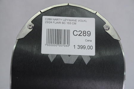 NARTY UŻYWANE VOLKL FLAIR SC 23/24 + Marker VMOTION 11 153 cm NRC289