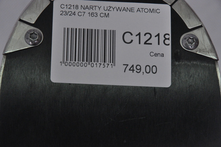 NARTY UŻYWANE ATOMIC CLOUD C7 + Atomic M10 23/24 163 cm NRC1218