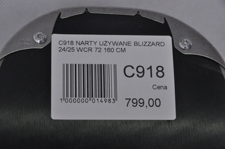 NARTY UŻYWANE BLIZZARD WCR 72 + TLT 10 24/25 160 cm NRC918