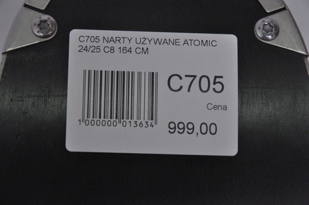 NARTY UŻYWANE ATOMIC CLOUD C8 + M10 24/25 164 cm NRC705