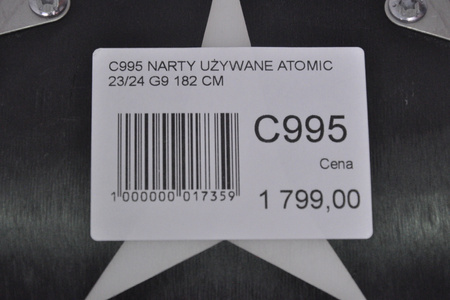 NARTY UŻYWANE ATOMIC REDSTER G9 + X12GW 23/24 182 cm NRC995