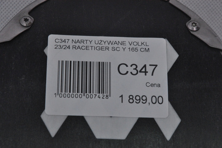 NARTY UŻYWANE VOLKL RACETIGER SC 23/24 + VMotion 12 165 cm NRC347