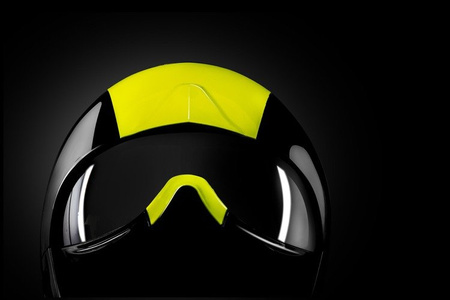 KASK NARCIARSKI KASK STEALTH Black / Yellow Fluo Shine - Silver Mirror