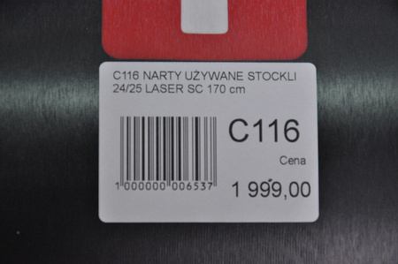 NARTY UŻYWANE STOCKLI LASER SC + MC11 24/25 170 cm NRC116