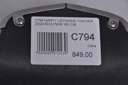 NARTY UŻYWANE FISCHER RC4 PWR 23/24 + RS10 165 cm NRC794