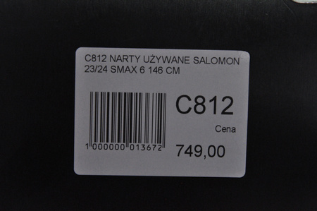 NARTY UŻYWANE SALOMON S/MAX 6 + M10 23/24 146 cm NRC812
