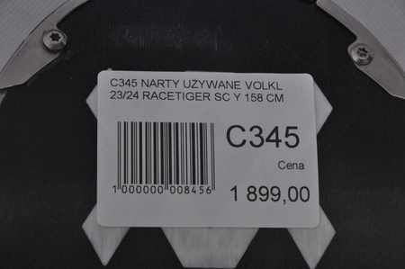 NARTY UŻYWANE VOLKL RACETIGER SC 23/24 + VMotion 12 158 cm NRC345