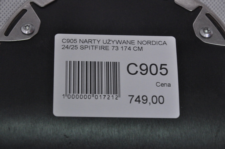 NARTY UŻYWANE NORDICA SPITFIRE 73 24/25 + Marker TP2 10 174 cm NRC905