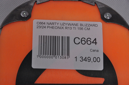 NARTY UŻYWANE BLIZZARD PHOENIX R13 TI + TPX 12 23/24 156 cm NRC664