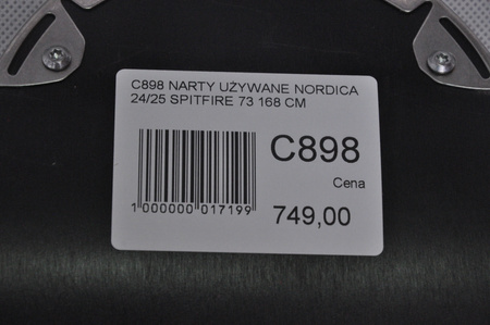 NARTY UŻYWANE NORDICA SPITFIRE 73 24/25 + Marker TP2 10 168 cm NRC898