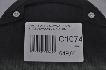 NARTY UŻYWANE VOLKL DEACON 7.2 + FTD 10 21/22 172 cm NRC1074