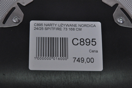 NARTY UŻYWANE NORDICA SPITFIRE 73 24/25 + Marker TP2 10 168 cm NRC895