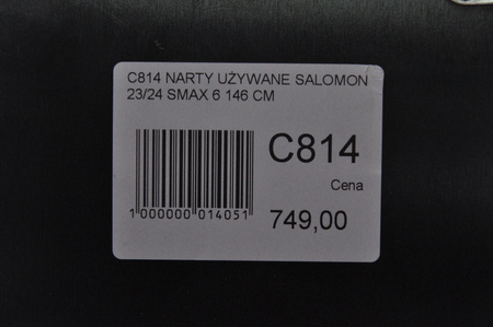 NARTY UŻYWANE SALOMON S/MAX 6 + M10 23/24 146 cm NRC814