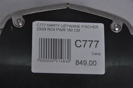 NARTY UŻYWANE FISCHER RC4 PWR 23/24 + RS10 160 cm NRC777