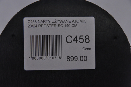 NARTY UŻYWANE ATOMIC REDSTER SC + M10 23/24 140 cm NRC458