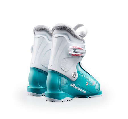 JUNIORSKIE BUTY NARCIARSKIE NORDICA SPEEDMACHINE J1 Light Blue/Pink 2025