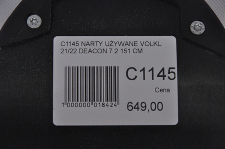 NARTY UŻYWANE VOLKL DEACON 7.2 + FTD 10 21/22 151 cm NRC1145