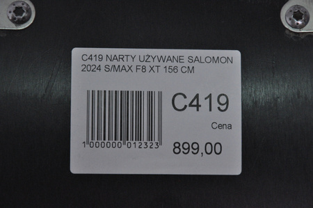 NARTY UŻYWANE SALOMON S/MAX F8 XT + M10 2024 156 cm NRC419