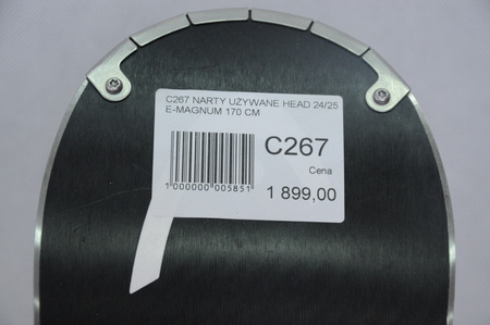NARTY UŻYWANE HEAD SUPERSHAPE E. MAGNUM + Head PRD12 24/5 170 cm NRC267