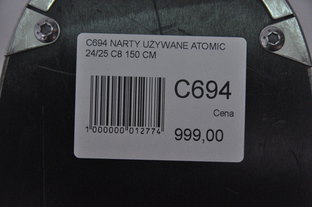 NARTY UŻYWANE ATOMIC CLOUD C8 + M10 24/25 150 cm NRC694