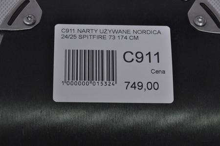 NARTY UŻYWANE NORDICA SPITFIRE 73 24/25 + Marker TP2 10 174 cm NRC911