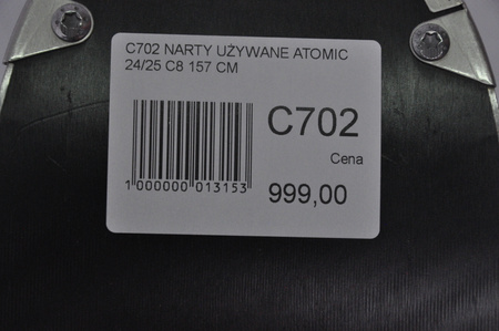 NARTY UŻYWANE ATOMIC CLOUD C8 + M10 24/25 157 cm NRC702