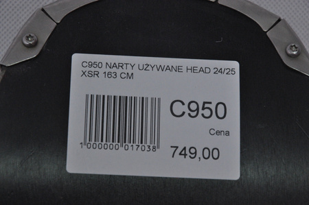 NARTY UŻYWANE HEAD WORLDCUP e.XSR + PR 11 24/25 163 cm NRC950