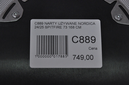 NARTY UŻYWANE NORDICA SPITFIRE 73 24/25 + Marker TP2 10 168 cm NRC889
