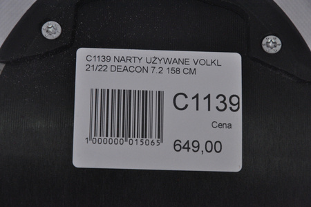 NARTY UŻYWANE VOLKL DEACON 7.2 + FTD 10 21/22 158 cm NRC1139