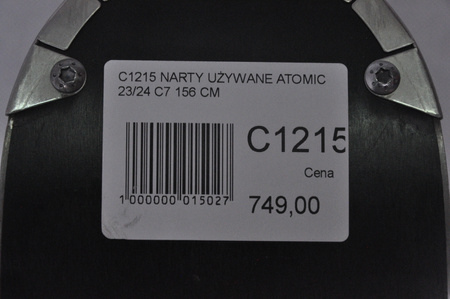NARTY UŻYWANE ATOMIC CLOUD C7 + Atomic M10 23/24 156 cm NRC1215