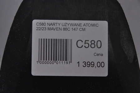 NARTY UŻYWANE ATOMIC MAVEN 86C + STRIVE 11 22/23 147 cm NRC580