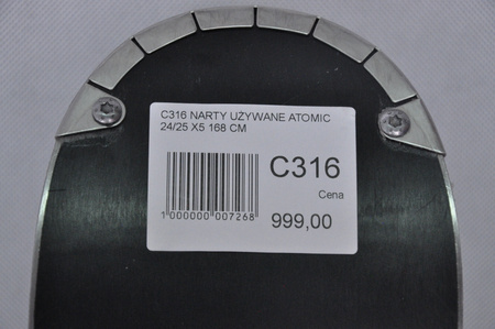 NARTY UŻYWANE ATOMIC REDSTER X5 + Atomic M10 GW 24/25 168 cm NRC316