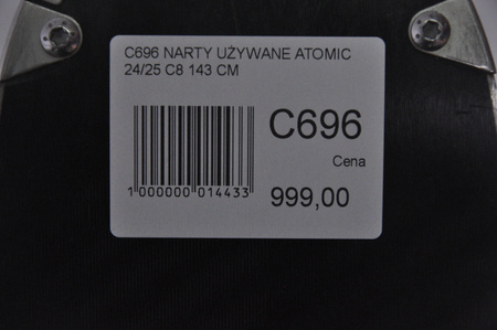 NARTY UŻYWANE ATOMIC CLOUD C8 + M10 24/25 143 cm NRC696