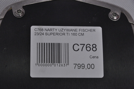 NARTY UŻYWANE FISCHER RC4 SUPERIOR TI 23/24 + Z11 160 cm NRC768