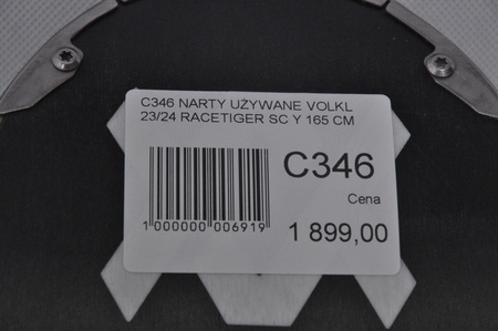NARTY UŻYWANE VOLKL RACETIGER SC 23/24 + VMotion 12 165 cm NRC346